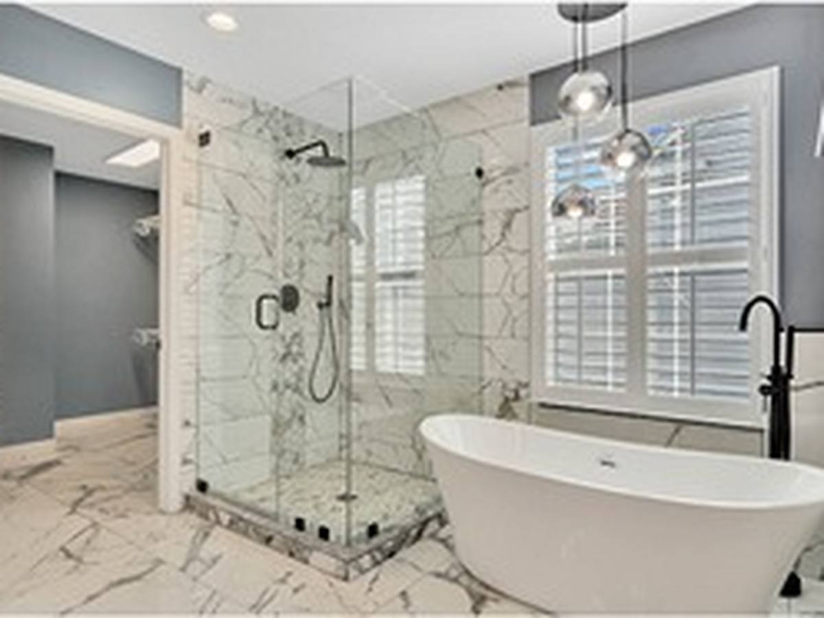 After: Marble Master Bath